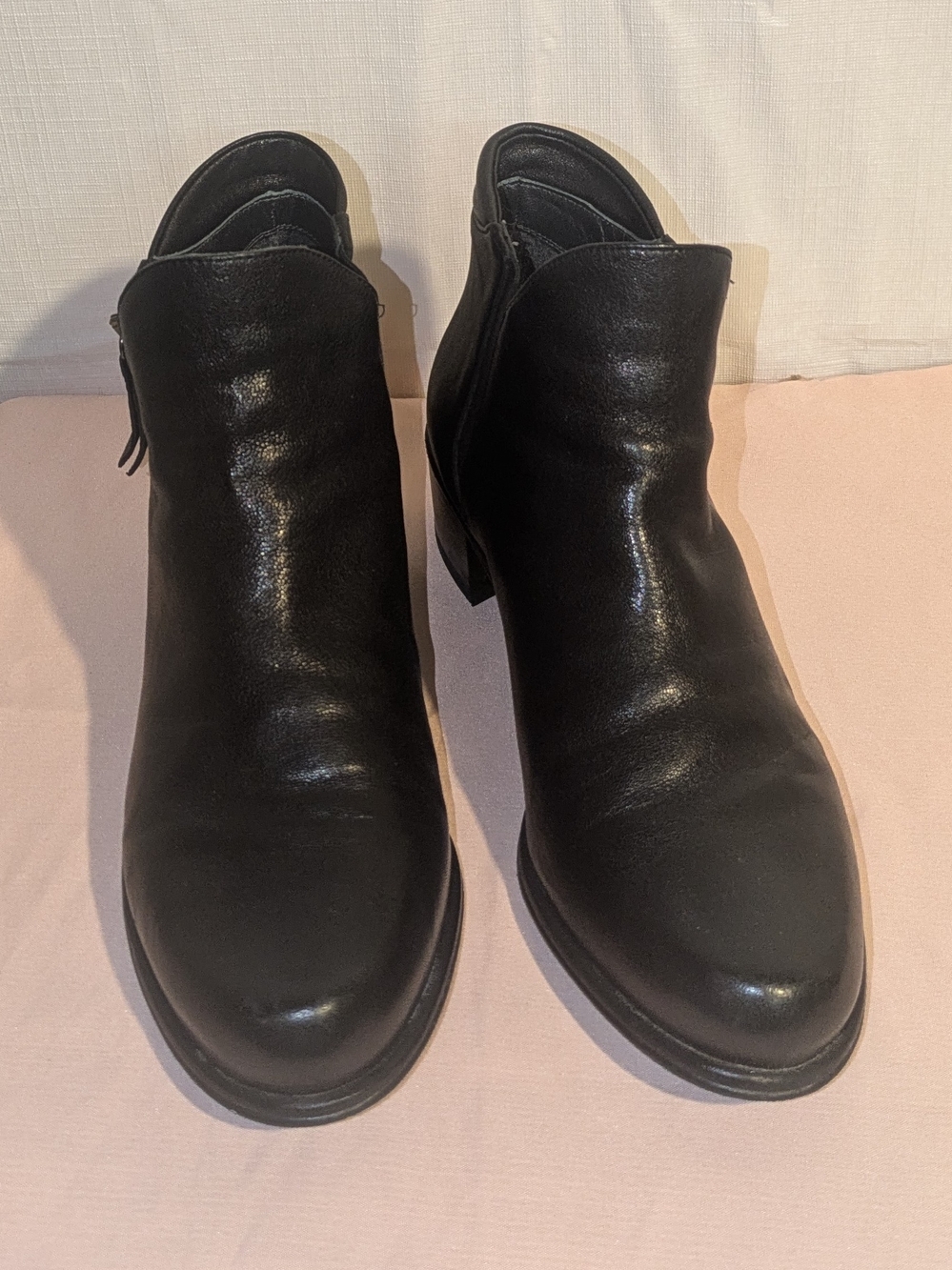 Stuart Weitzman Black Leather Ankle Booties